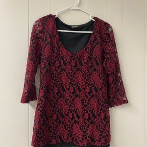 Lace overlay top